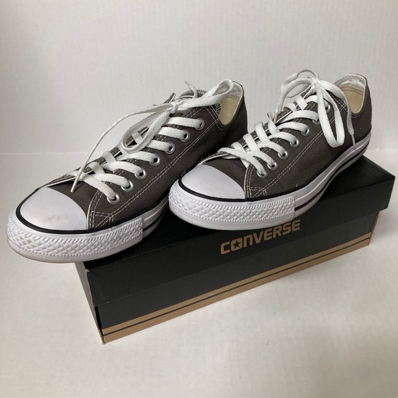 Converse All Star Chuck Taylor 9 Mens Canvas Low Top Charcoal Canvas Shoes - Picture 1 of 12